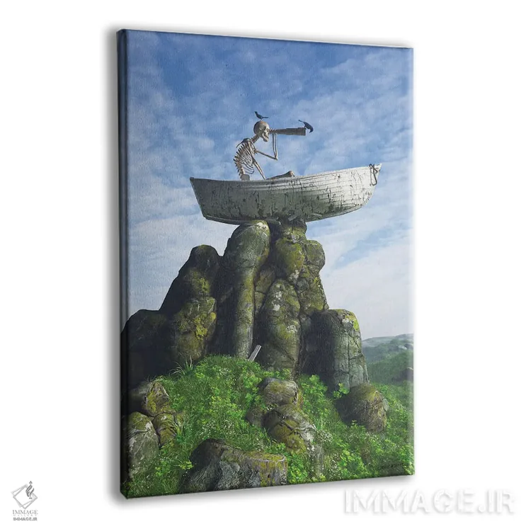 تابلو دکوراتیو گیرافتاده اثر سینتیا دکر - نمای پرسپکتیو محصول