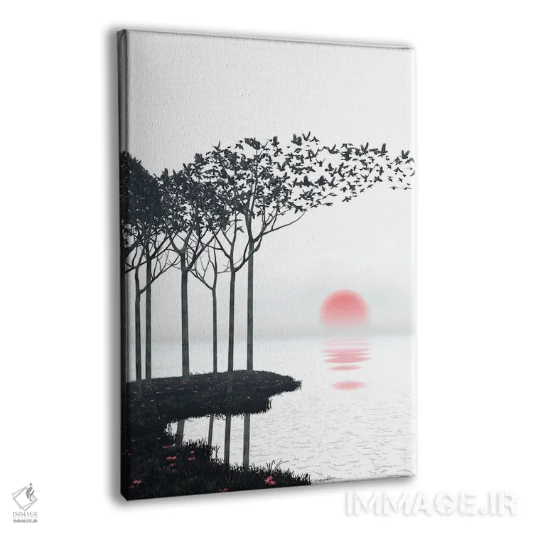 تابلو دکوراتیو آکی اثر سینتیا دکر - نمای پرسپکتیو محصول