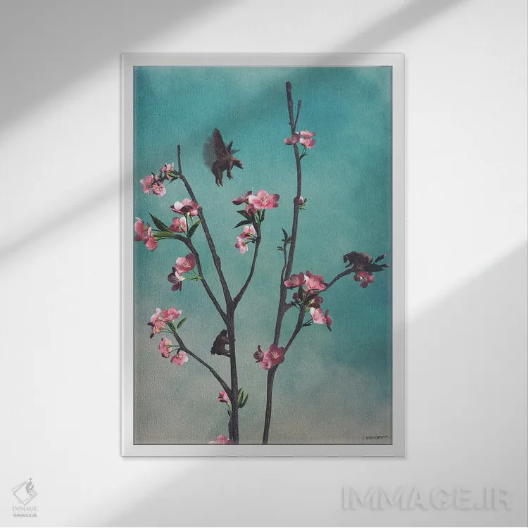 تابلو دکوراتیو خرس های وزوزی اثر سینتیا دکر - نمای قابدار سفید