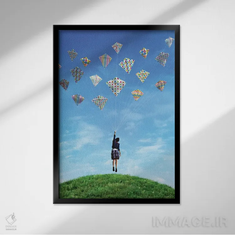 تابلو دکوراتیو چندوظیفگی اثر سینتیا دکر - نمای قابدار مشکی