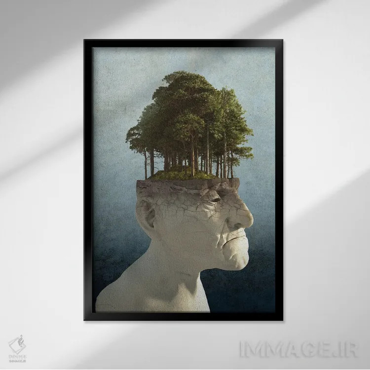 تابلو دکوراتیو رشد فردی اثر سینتیا دکر - نمای قابدار مشکی