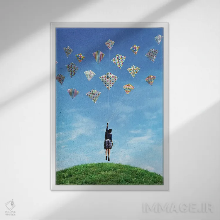 تابلو دکوراتیو چندوظیفگی اثر سینتیا دکر - نمای قابدار سفید