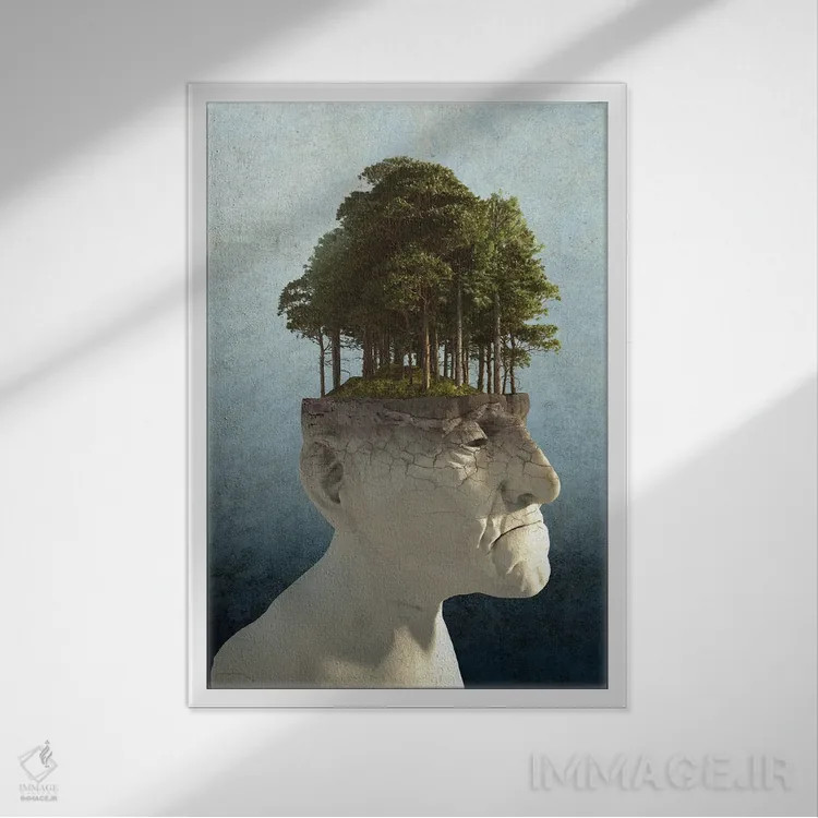 تابلو دکوراتیو رشد فردی اثر سینتیا دکر - نمای قابدار سفید