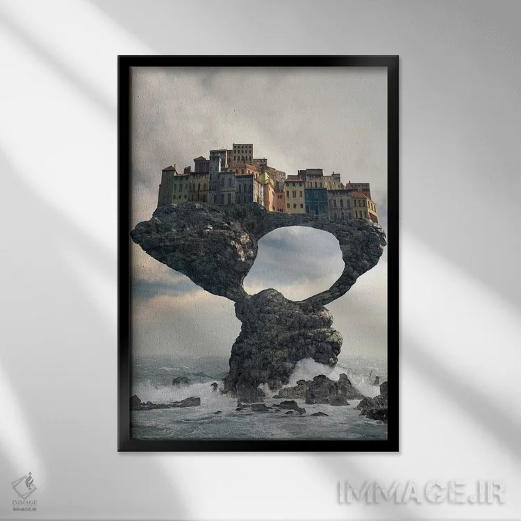 تابلو دکوراتیو ناپایدار اثر سینتیا دکر - نمای قابدار مشکی