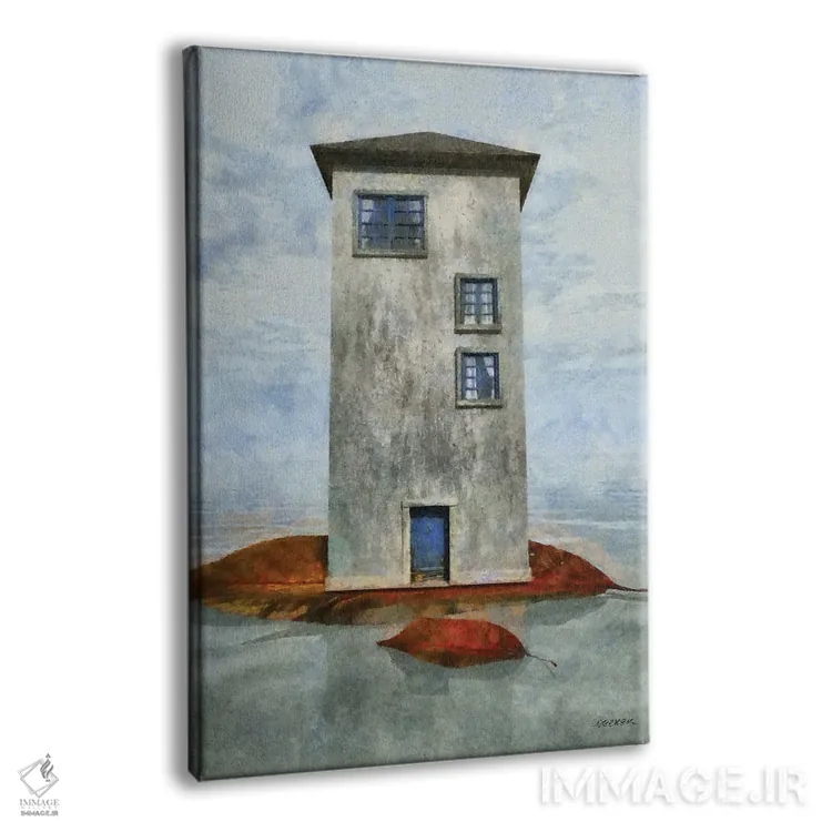 تابلو دکوراتیو خانه کوچک سه اثر سینتیا دکر - نمای پرسپکتیو محصول