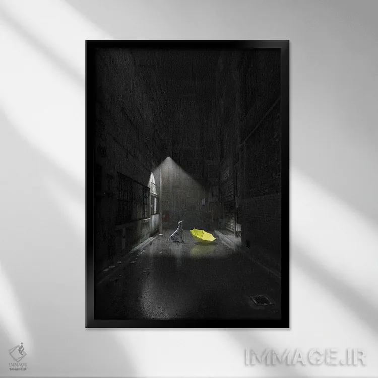 تابلو دکوراتیو نشئگی روحانی اثر سینتیا دکر - نمای قابدار مشکی
