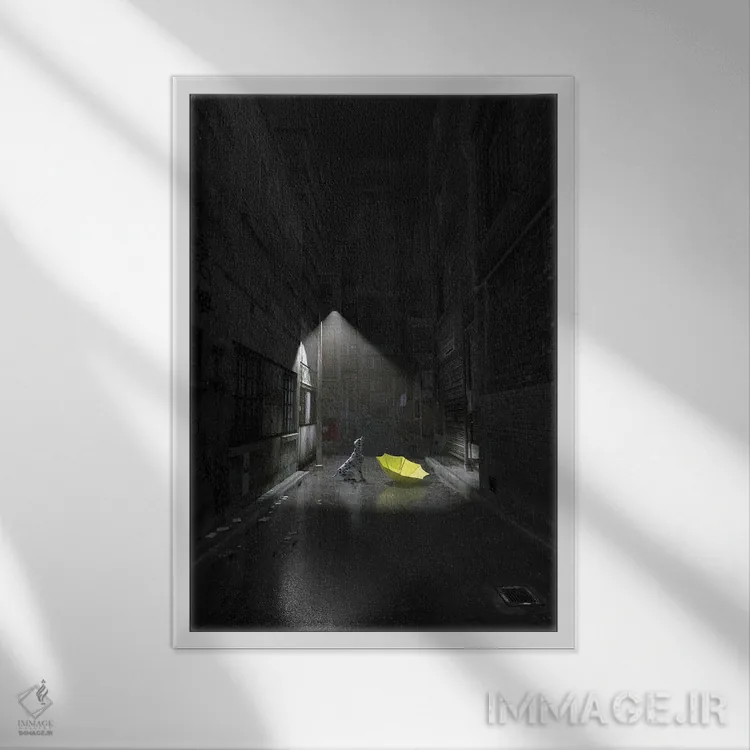 تابلو دکوراتیو نشئگی روحانی اثر سینتیا دکر - نمای قابدار سفید