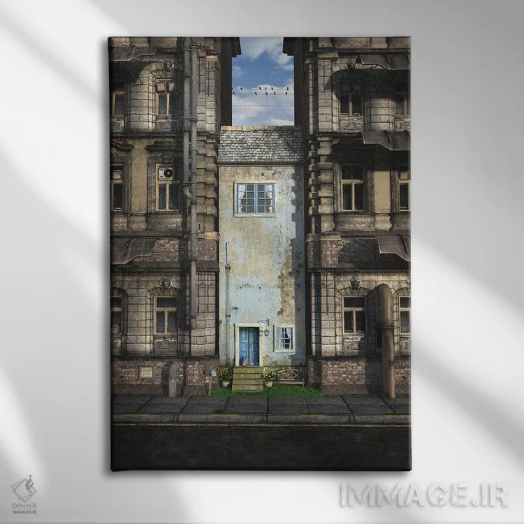 تابلو دکوراتیو مخالف باقی مانده اثر سینتیا دکر - نمای روبهرو روی دیوار