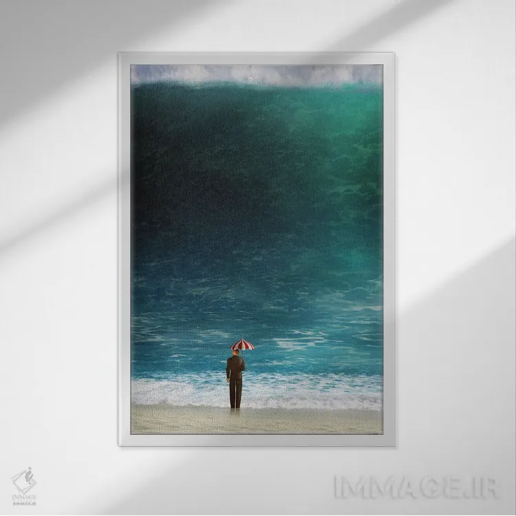 تابلو دکوراتیو بی خبر اثر سینتیا دکر - نمای قابدار سفید