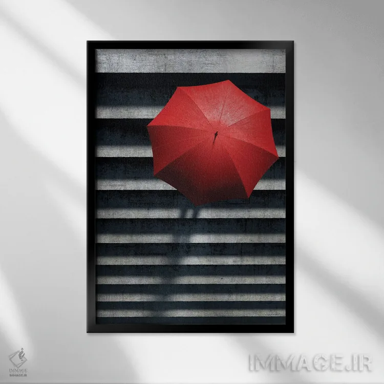 تابلو دکوراتیو پله ها اثر سینتیا دکر - نمای قابدار مشکی