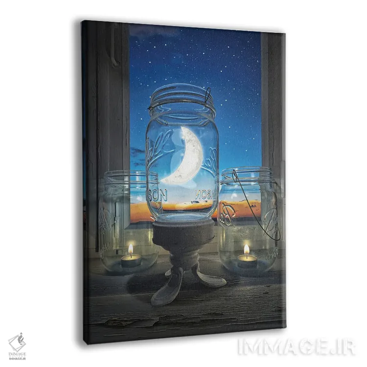 تابلو دکوراتیو به ماه فکر کن اثر سینتیا دکر - نمای پرسپکتیو محصول