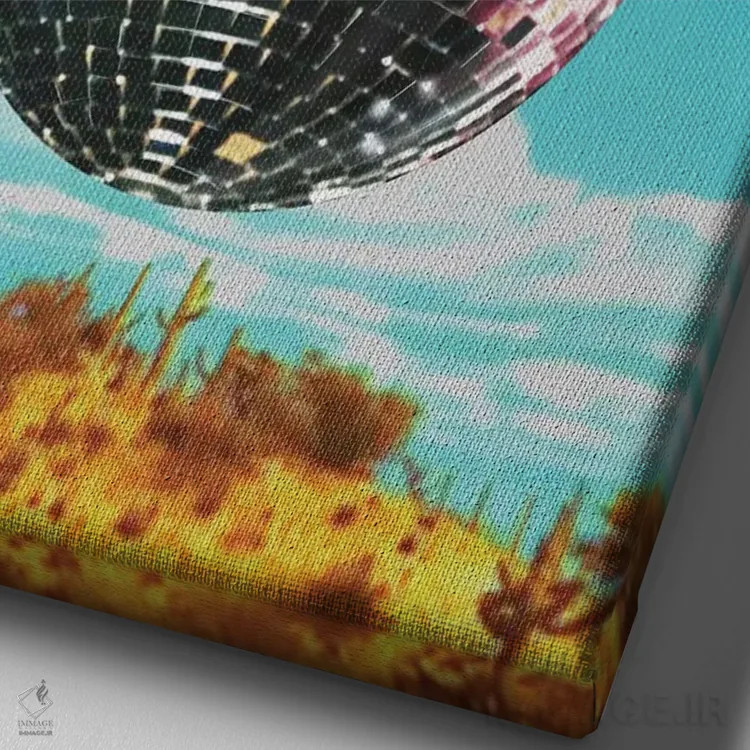 تابلو دکوراتیو کلانتر جدید در شهر اثر کروموآی - نمای نزدیک بافت بوم