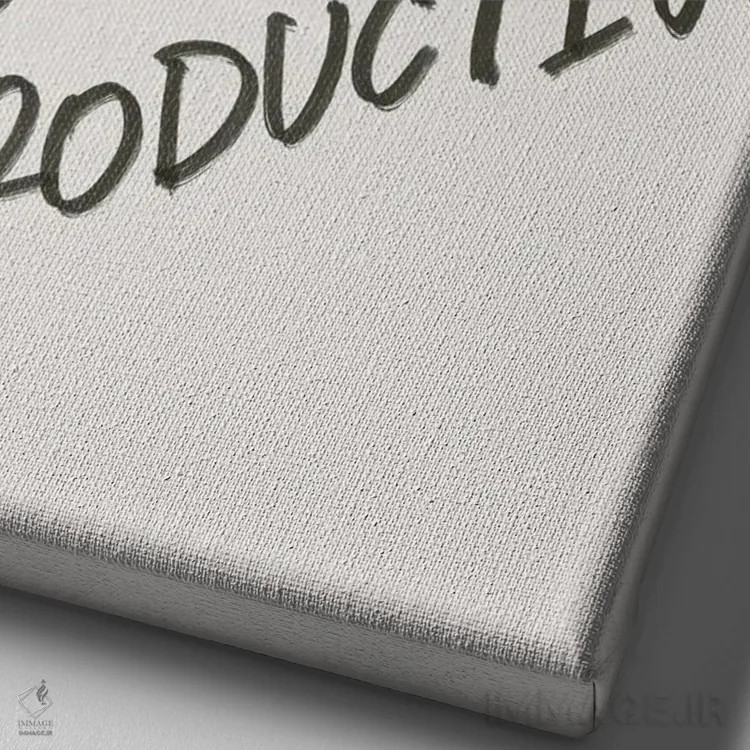 تابلو مینیمال کار از خانه اثر کروموآی - نمای نزدیک بافت بوم