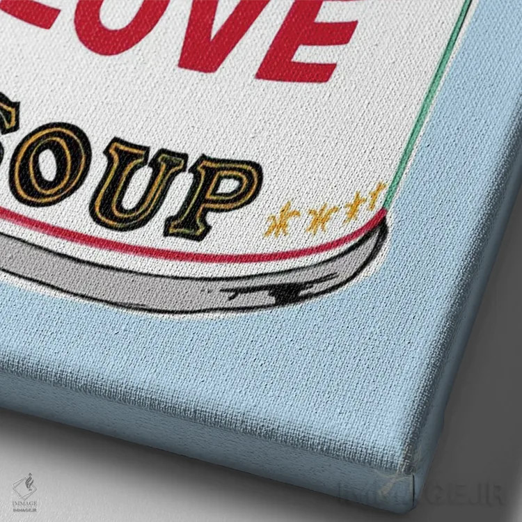 تابلو دکوراتیو سوپ عشق اثر کروموآی - نمای نزدیک بافت بوم