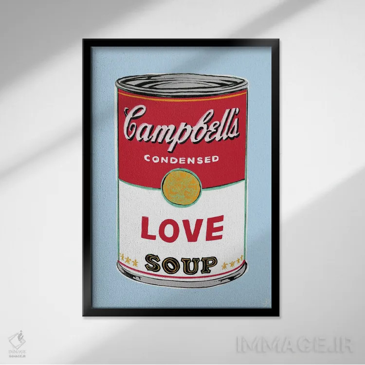 تابلو دکوراتیو سوپ عشق اثر کروموآی - نمای قابدار مشکی