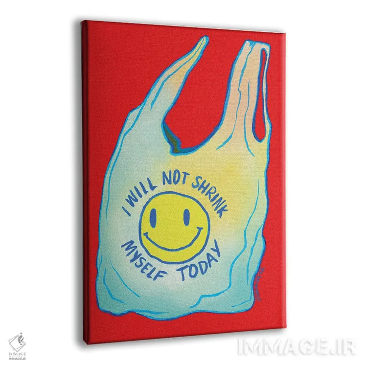 تابلو دکوراتیو من یک کیسه پلاستیکی هستم اثر کروموآی - نمای پرسپکتیو محصول