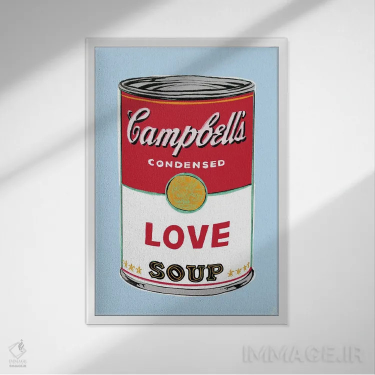 تابلو دکوراتیو سوپ عشق اثر کروموآی - نمای قابدار سفید