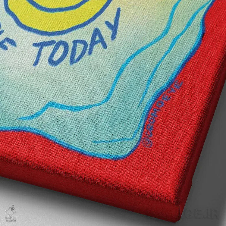 تابلو دکوراتیو من یک کیسه پلاستیکی هستم اثر کروموآی - نمای نزدیک بافت بوم