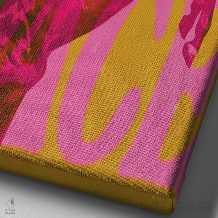 تابلو دکوراتیو جای خودت را بگیر اثر کروموآی - نمای نزدیک بافت بوم