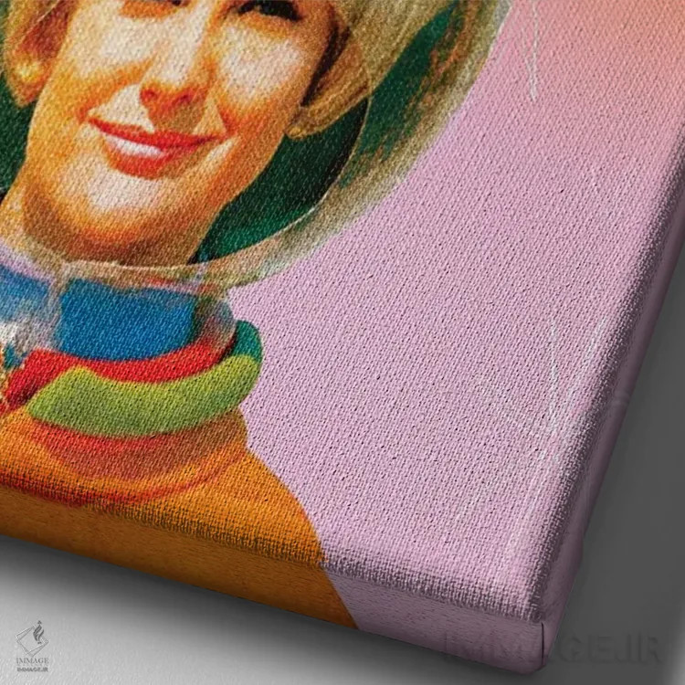 تابلو دکوراتیو کافی دیده ام اثر کروموآی - نمای نزدیک بافت بوم