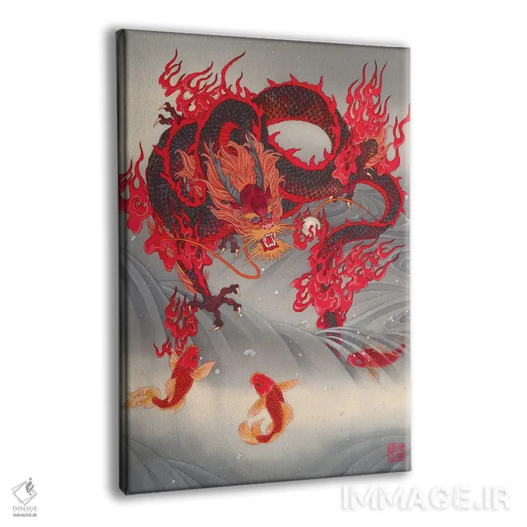 تابلو دکوراتیو دروازه اژدها اثر کارولین آر یانگ - نمای پرسپکتیو محصول