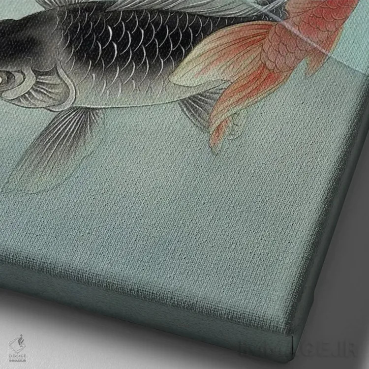 تابلو دکوراتیو کوی کنجکاو اثر کارولین آر یانگ - نمای نزدیک بافت بوم