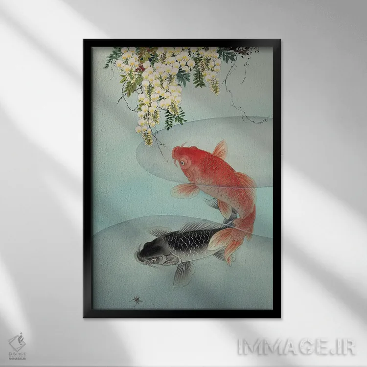 تابلو دکوراتیو کوی کنجکاو اثر کارولین آر یانگ - نمای قابدار مشکی