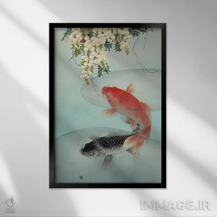 تابلو دکوراتیو کوی کنجکاو اثر کارولین آر یانگ - نمای قابدار مشکی