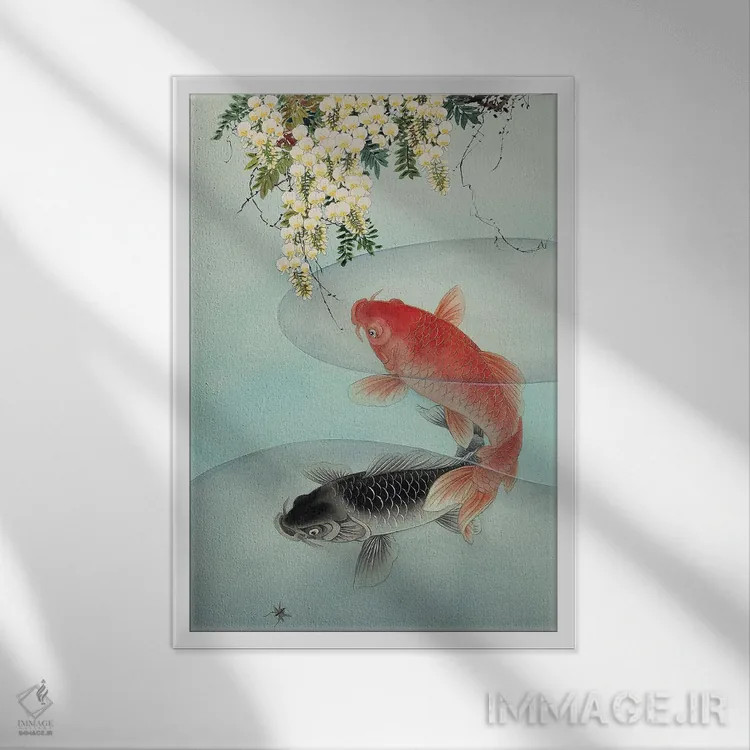 تابلو دکوراتیو کوی کنجکاو اثر کارولین آر یانگ - نمای قابدار سفید