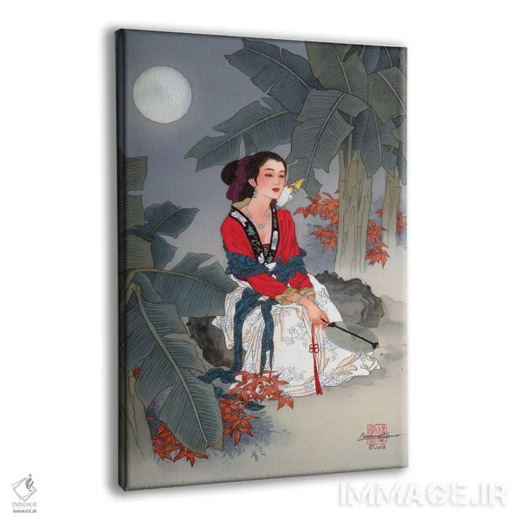 تابلو دکوراتیو و طوطی آواز خواند اثر کارولین آر یانگ - نمای پرسپکتیو محصول