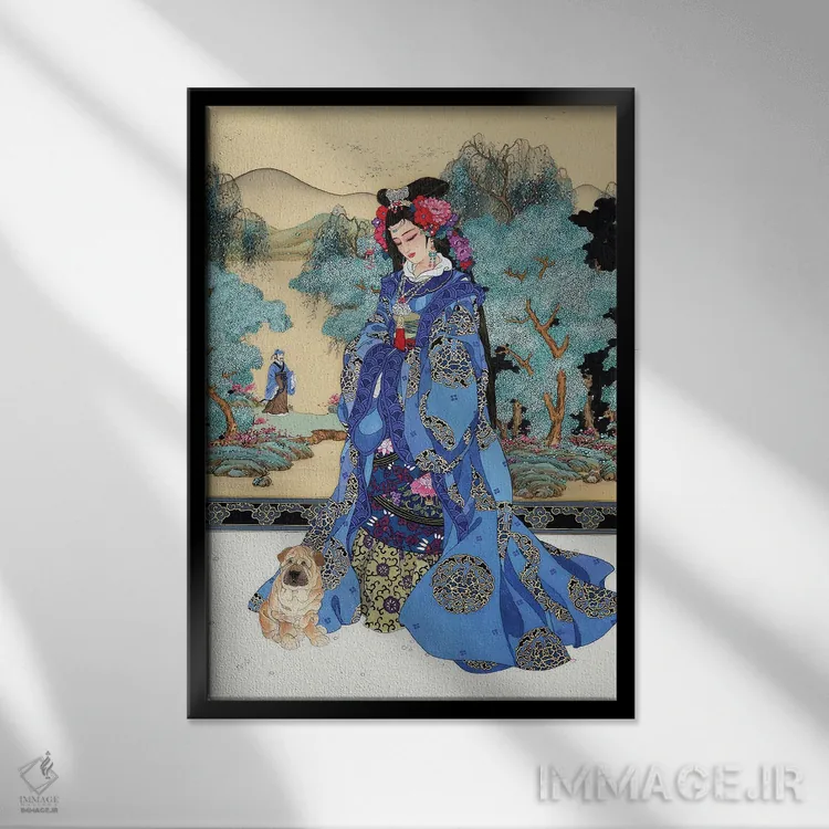 تابلو دکوراتیو بانوی دلاور اثر کارولین آر یانگ - نمای قابدار مشکی