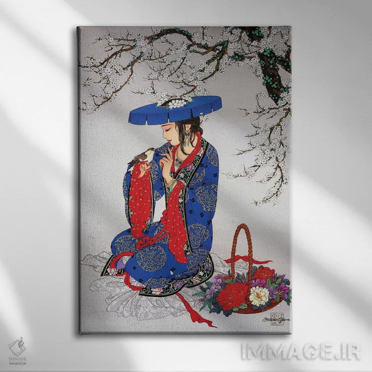 تابلو دکوراتیو آواز بهار اثر کارولین آر یانگ - نمای روبهرو روی دیوار