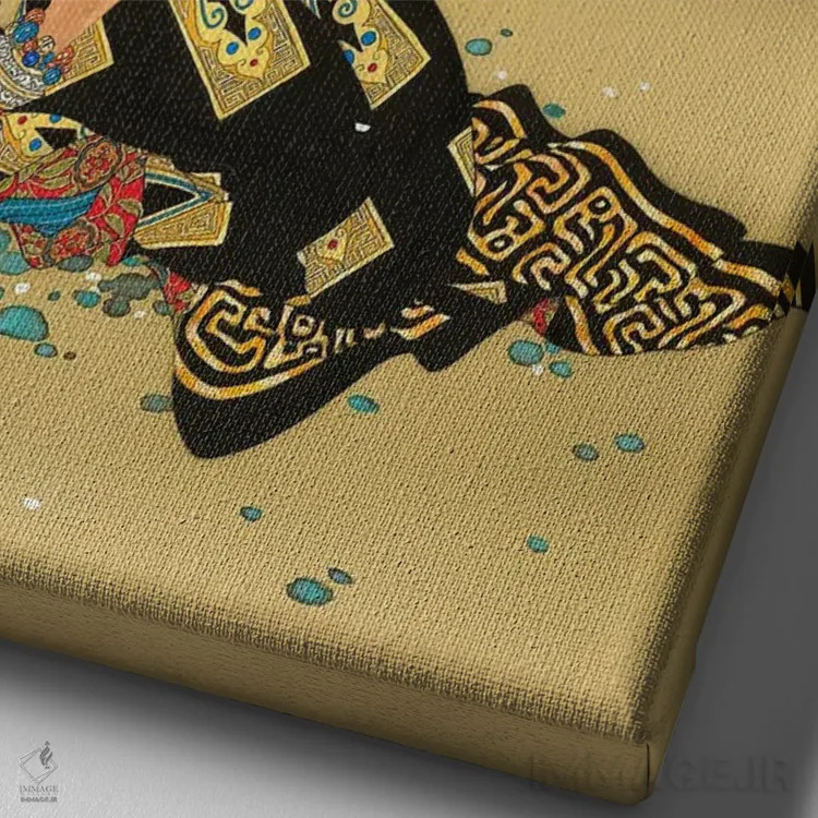 تابلو دکوراتیو دلتنگت هستم اثر کارولین آر یانگ - نمای نزدیک بافت بوم