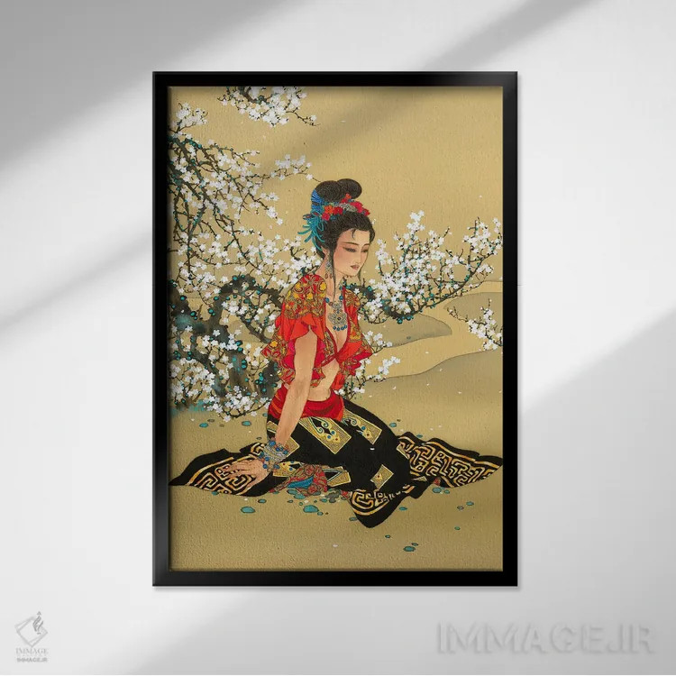 تابلو دکوراتیو دلتنگت هستم اثر کارولین آر یانگ - نمای قابدار مشکی