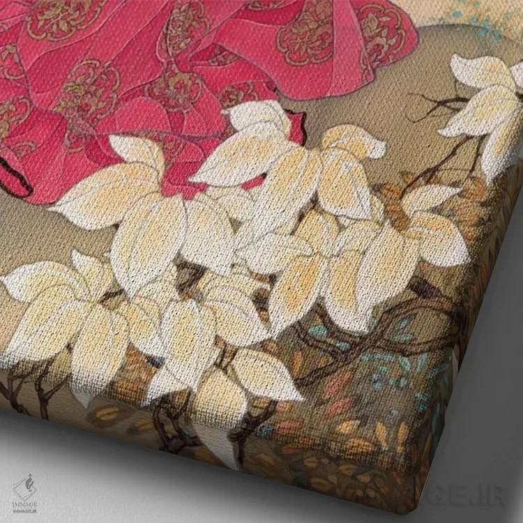 تابلو مدرن کمال اثر کارولین آر یانگ - نمای نزدیک بافت بوم