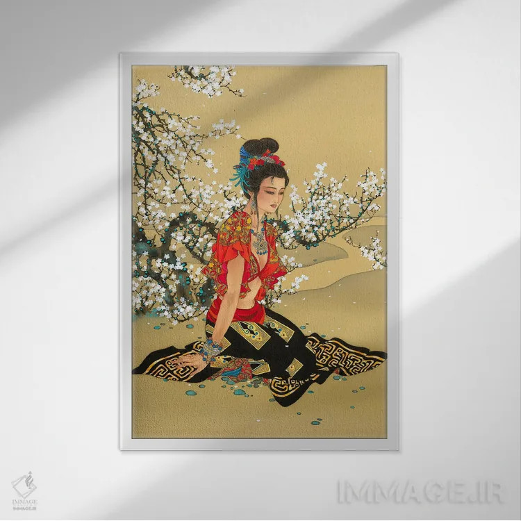 تابلو دکوراتیو دلتنگت هستم اثر کارولین آر یانگ - نمای قابدار سفید