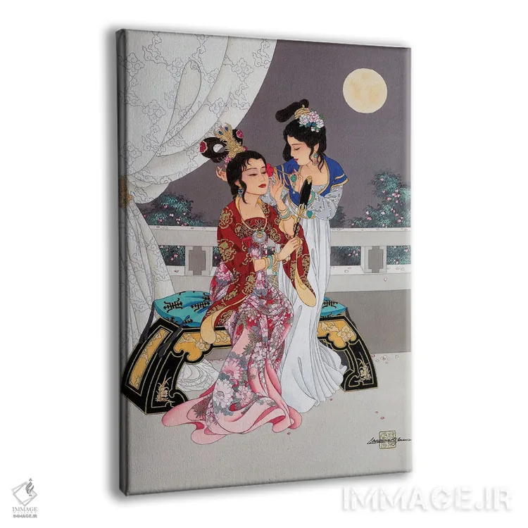 تابلو دکوراتیو خواهران اتاق سرخ اثر کارولین آر یانگ - نمای پرسپکتیو محصول