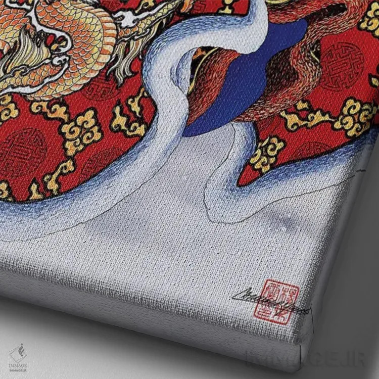 تابلو دکوراتیو وفاداری ابدی اثر کارولین آر یانگ - نمای نزدیک بافت بوم