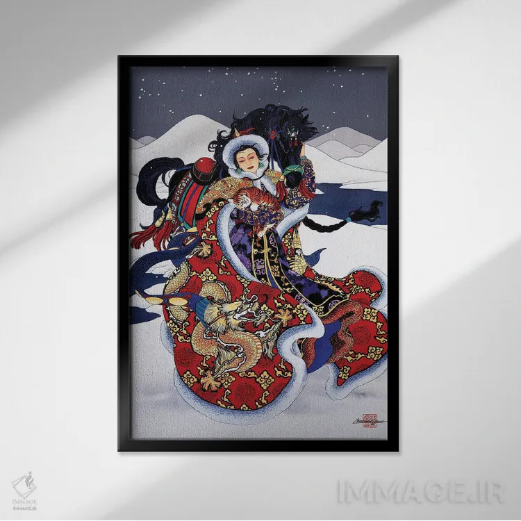 تابلو دکوراتیو وفاداری ابدی اثر کارولین آر یانگ - نمای قابدار مشکی