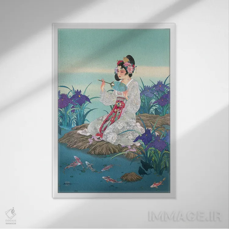 تابلو مدرن زیبایی ادوار اثر کارولین آر یانگ - نمای قابدار سفید