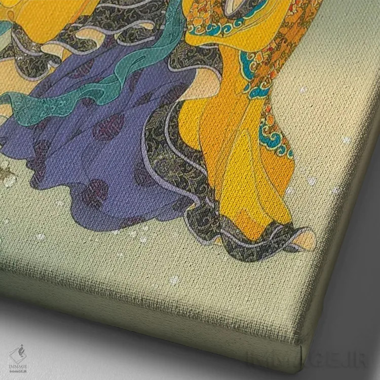 تابلو دکوراتیو می فی اثر کارولین آر یانگ - نمای نزدیک بافت بوم