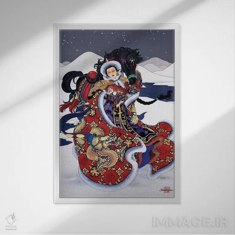 تابلو دکوراتیو وفاداری ابدی اثر کارولین آر یانگ - نمای قابدار سفید