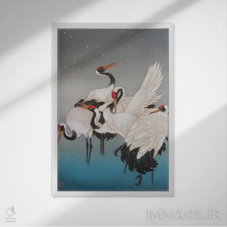 تابلو دکوراتیو زمستان در هوکایدو اثر کارولین آر یانگ - نمای قابدار سفید