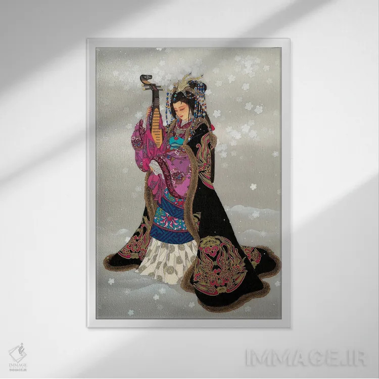 تابلو دکوراتیو زیبایی بی همتا اثر کارولین آر یانگ - نمای قابدار سفید