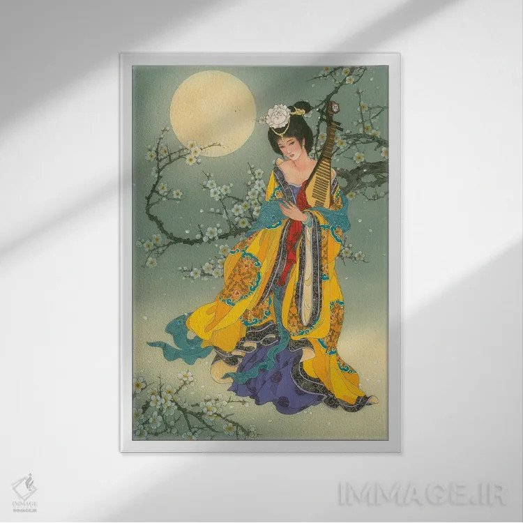 تابلو دکوراتیو می فی اثر کارولین آر یانگ - نمای قابدار سفید