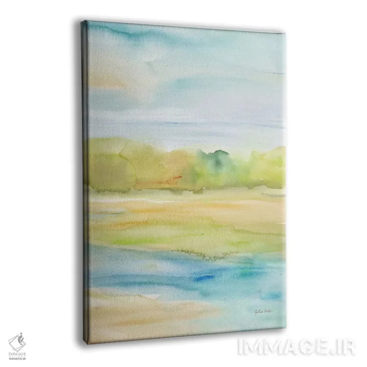 تابلو انتزاعی منظره آبرنگی II اثر سینتیا کولتر - نمای پرسپکتیو محصول