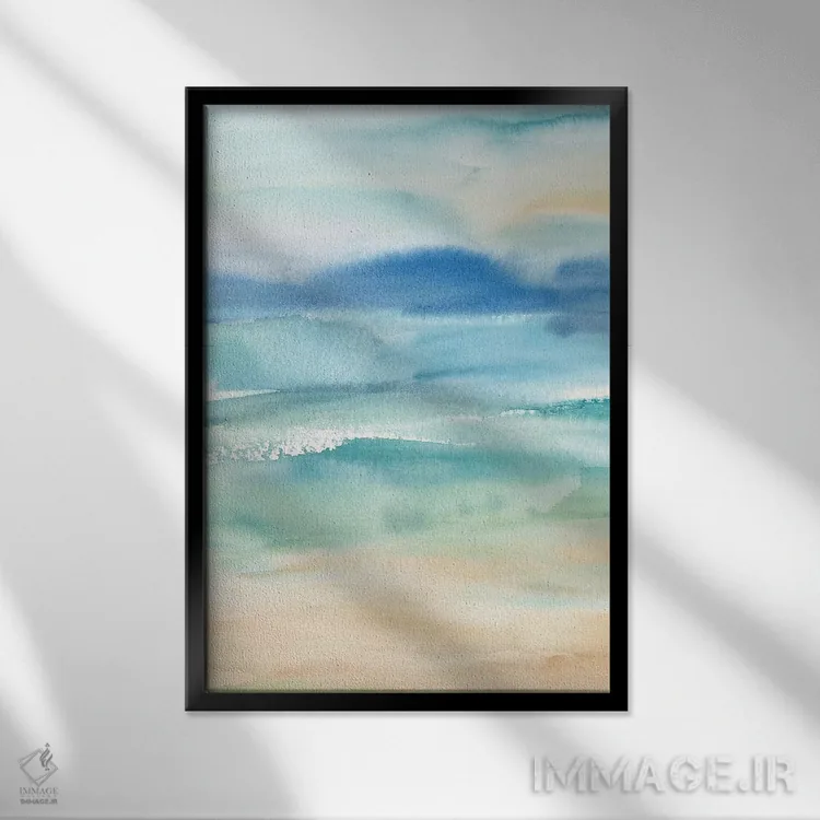 تابلو انتزاعی دریاپیمایی انتزاعی I اثر سینتیا کولتر - نمای قابدار مشکی