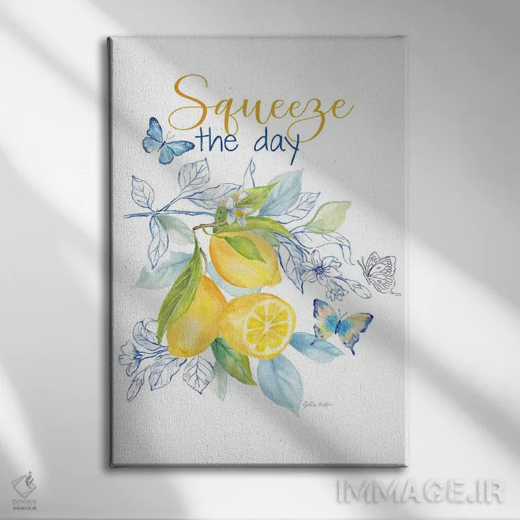 تابلو مینیمال دفتردست نویس طرح لیمو V اثر سینتیا کولتر - نمای روبهرو روی دیوار