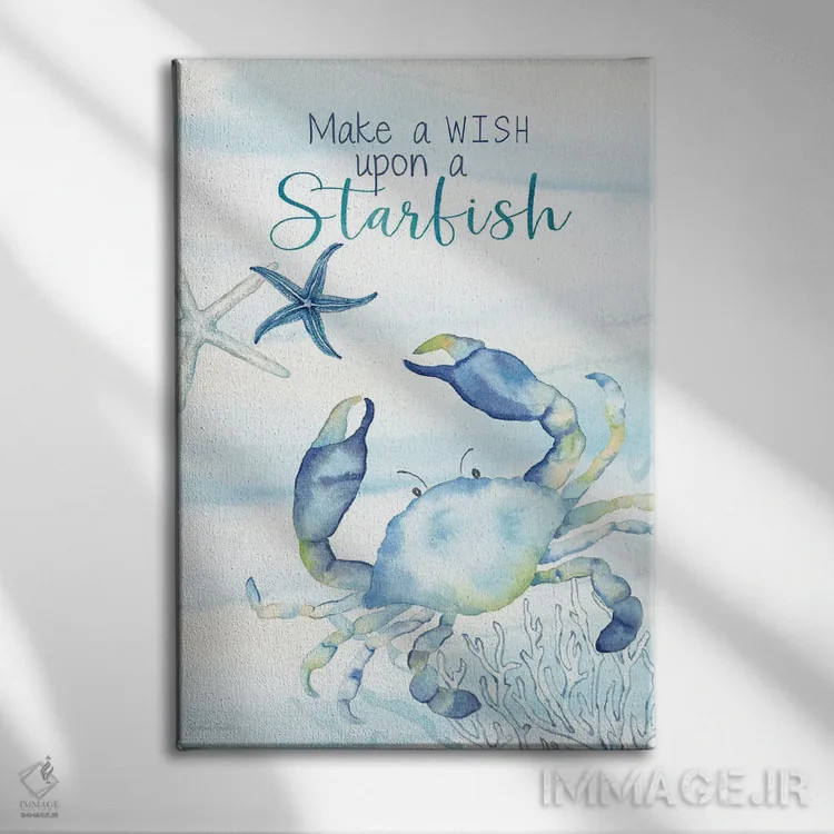 تابلو دکوراتیو دریای آبی بزرگ XVIII اثر سینتیا کولتر - نمای روبهرو روی دیوار