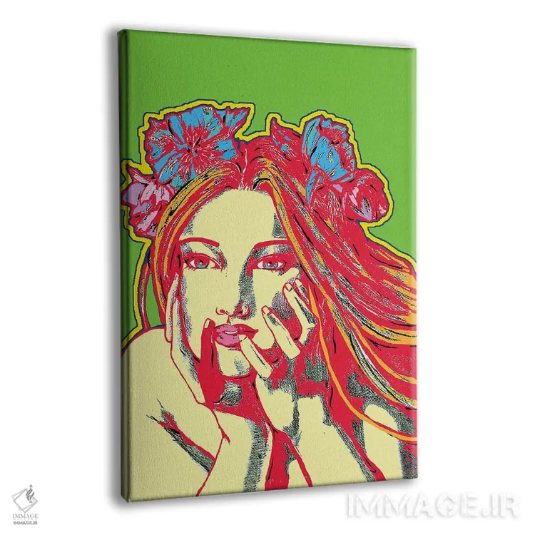 تابلو دکوراتیو سبز لو بل اثر کوری پلاملی - نمای پرسپکتیو محصول